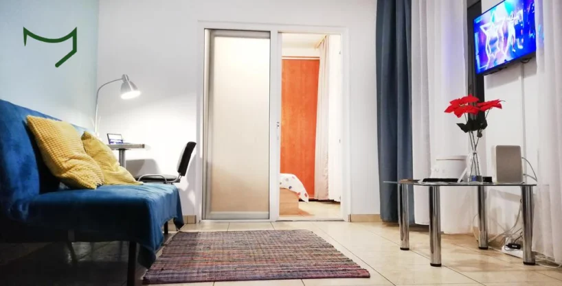Modern living room in 1 bedroom apartment, 35 I.C. Bratianu Boulevard, Sector 3 Bucharest