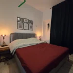 Bedroom with double bed, 1 bedroom apartment 8 Ienăchiță Văcărescu Street Bucharest