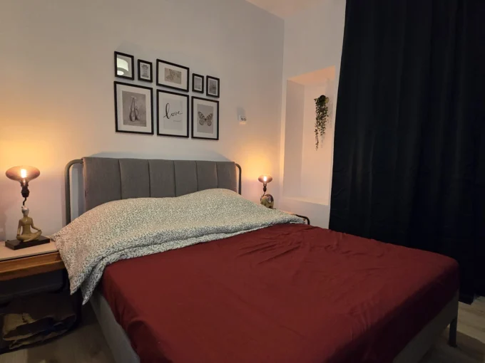 Bedroom with double bed, 1 bedroom apartment 8 Ienăchiță Văcărescu Street Bucharest