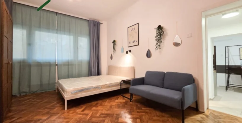 sleeping area in 1 bedroom apartment, 29 Spătarului Street, Sector 2 Bucharest